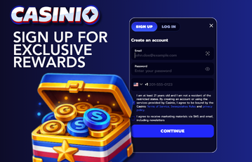 Unlock sign-up rewards at Casinio