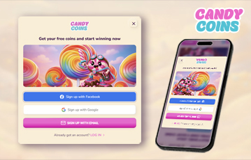 Sign up at Candy Coins Casino