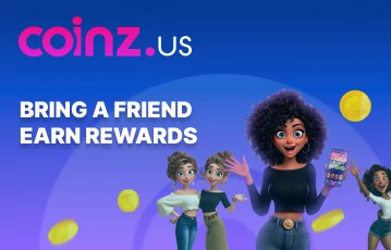 Claim referral bonuses at Coinz.us