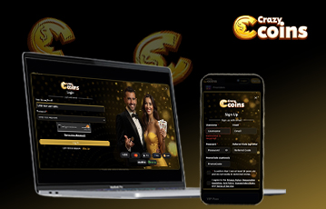 Access CrazyCoins on mobile and desktop