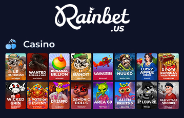 Browse casino games on Rainbet.us