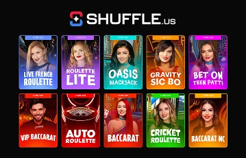 Live game tables and game shows