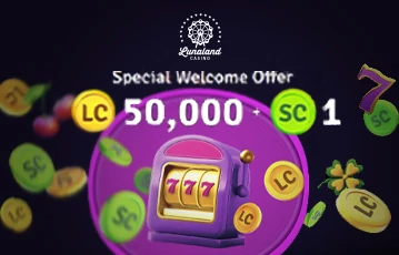LunaLand Casino welcome offer