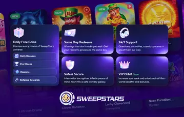 Join and play at Sweepstars Casino