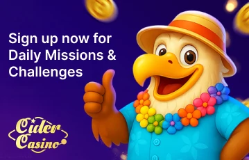 Complete daily missions at Cider Casino