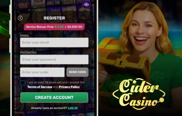 Register and get your Cider Casino bonus