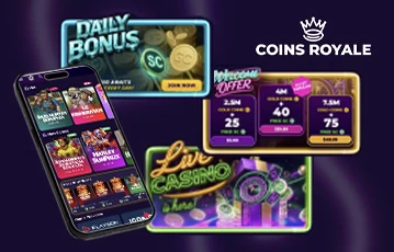 Play at Coins Royale anytime on mobile