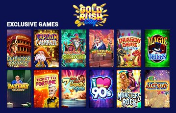 Find exclusive games at Gold Rush City