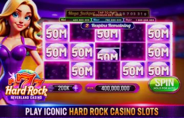 Play a good range of slots at Hard Rock Neverland Casino