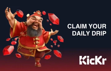 Claim daily drip at Kickr social casino