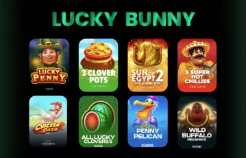 Use LuckyBunny bonuses to play for free
