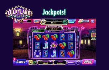 Range of jackpots at LuckyLand Slots
