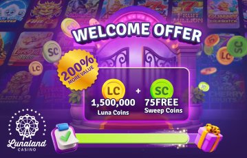 Sign up and claim LunaLand welcome offer