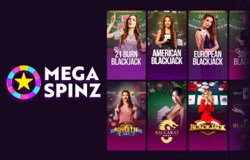 Fun live-dealer games at MegaSpinz