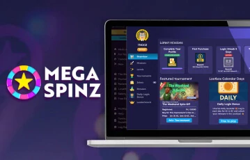Easy-to-use MegaSpinz website