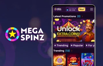 Sign up for MegaSpinz on mobile