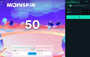 Play exciting dice game at Moonspin Casino