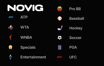 Novig offers a great choice of sports