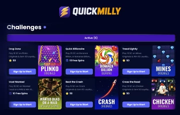 Explore QuickMilly Casino challenges