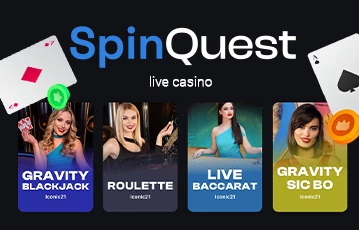 Play live dealer games at SpinQuest casino