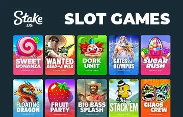 Wide selection of slot games at Stake.us
