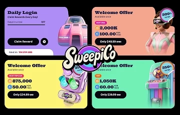 A variety of bonuses to claim at Sweepico