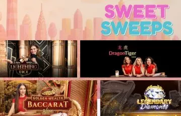 Play live-dealer games at Sweet Sweeps