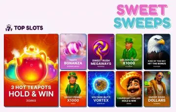 Enjoy various slots at Sweet Sweeps