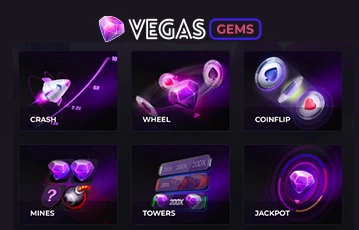 Discover a wide variety of casino games at Vegas Gems