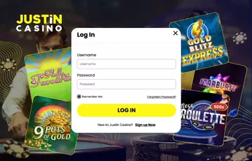 Register and explore Justin Casino