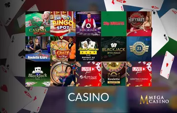 Play live-dealer games at Mega Casino