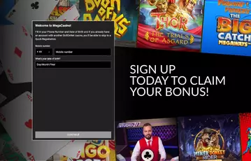 Grab the Mega Casino welcome bonus