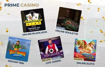 Find popular games at Prime Casino