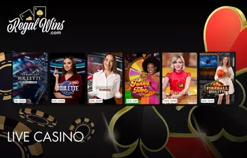 Play live-dealer games at Regal Wins