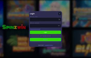 Sign up via the SpinzWin mobile app