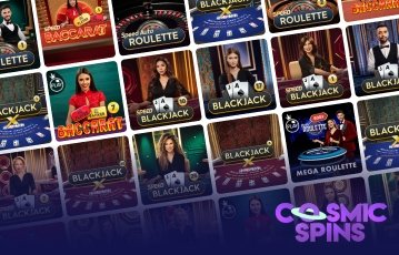 Play live-dealer games at Cosmic Spins