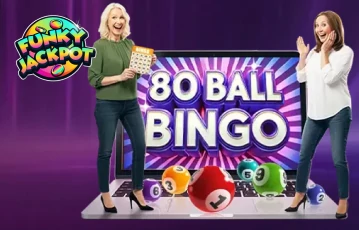 Play 80 ball bingo at Funky Jackpot