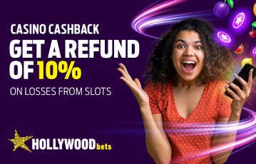 Hollywoodbets casino cashback offer