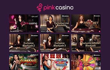 Enjoy a wide selection of live games at Pink Casino