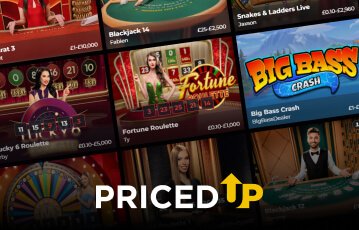 PricedUP live casino-style games